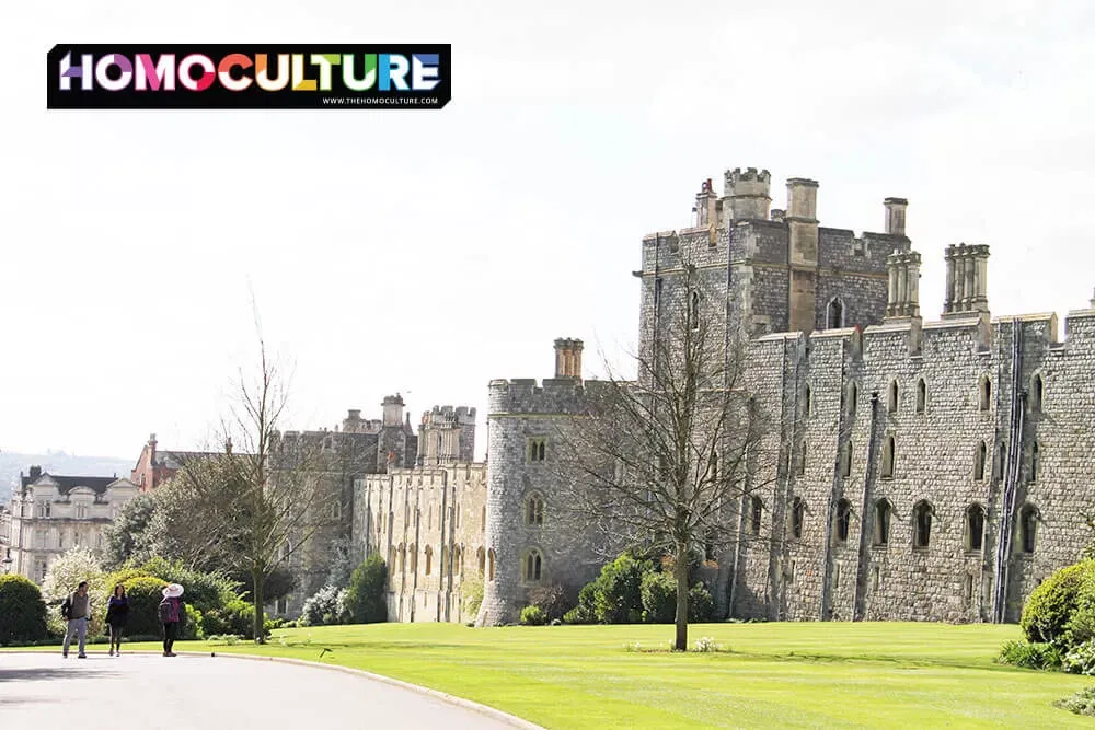 The outer walls of Windsor Castle. 