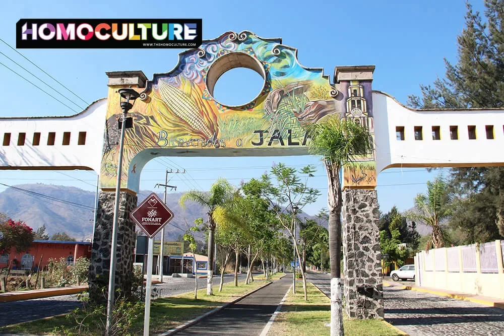 A colorful archway into the magic town of Jala, Mexico. 