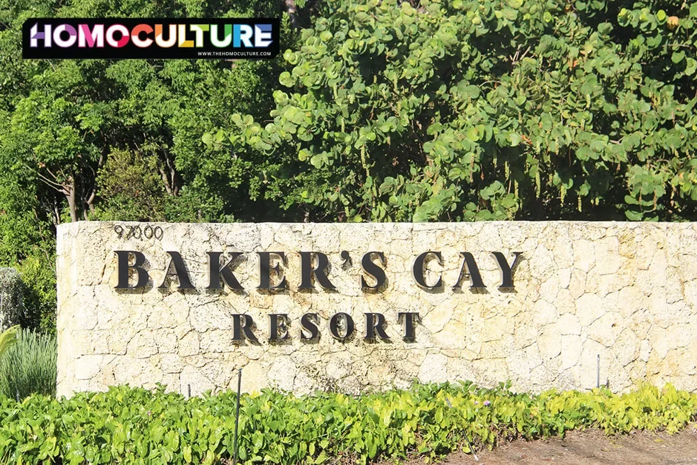 Baker's Cay Resort welcome sign. 