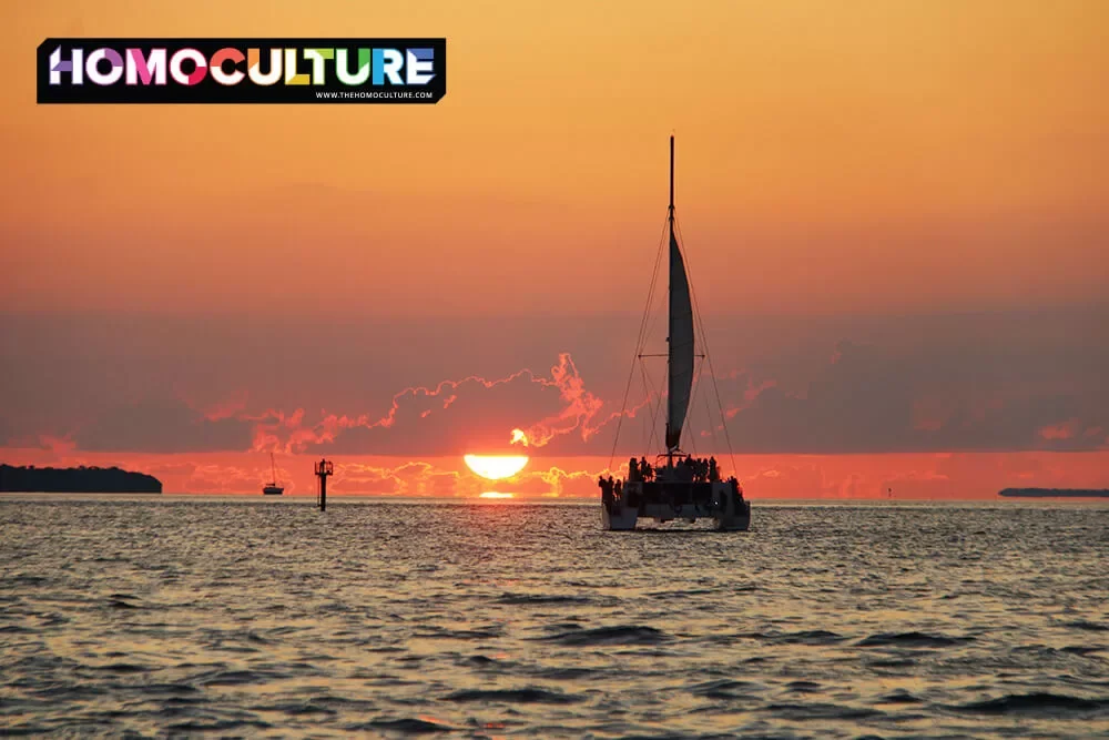 The Blu Q Pride Sunset Sail during the 2023 Key West Pride.