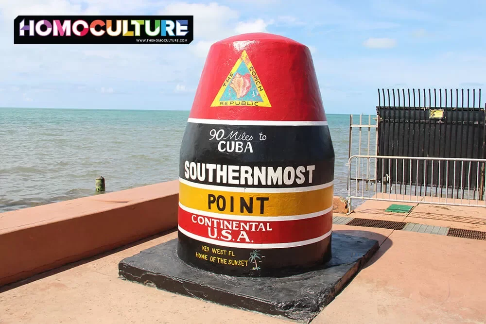 The Southern Most Point of the Continental United States landmark in Key West, Florida.