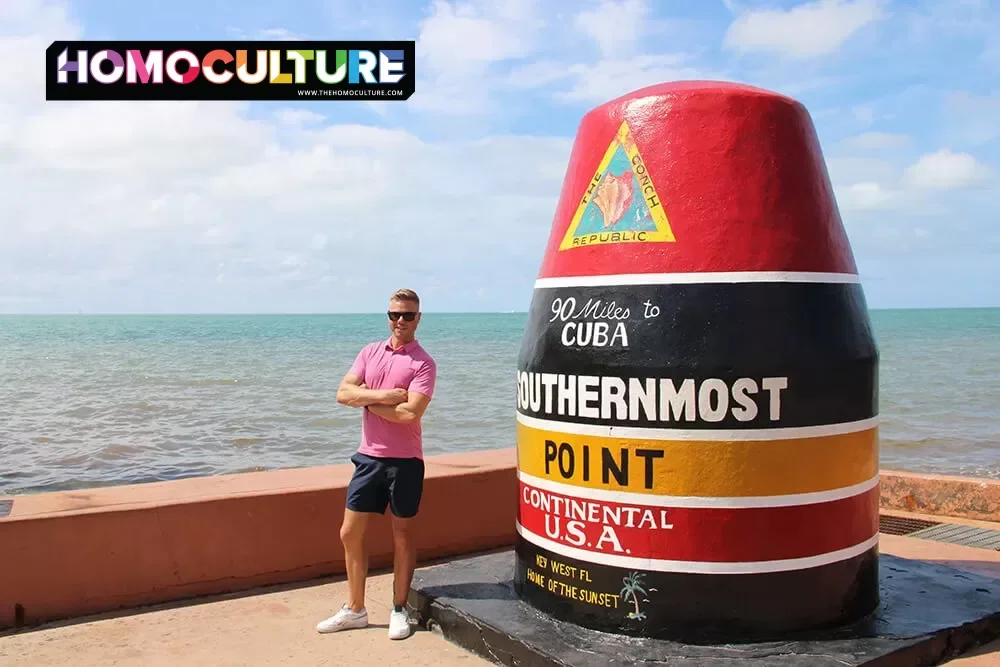 The Southern Most Point of the Continental United States landmark in Key West, Florida.