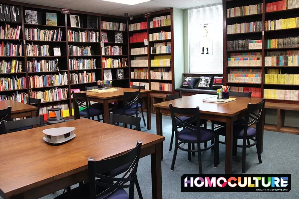 The resource library at the Leather Archives and Museum in Chicago.