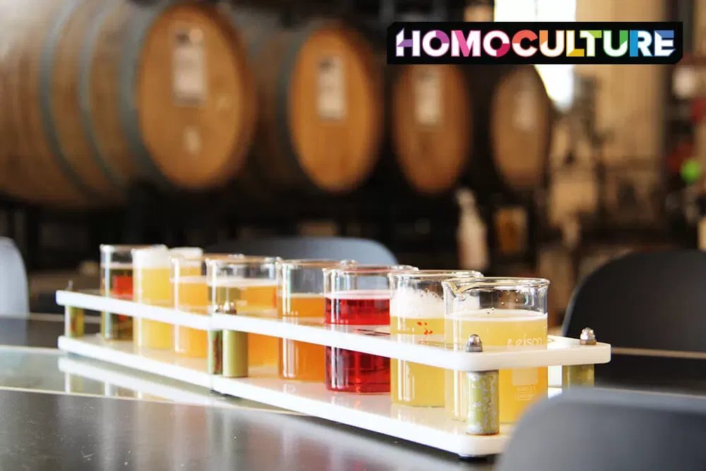 A flight of beer at Cerebral Brewing in Denver, Colorado.