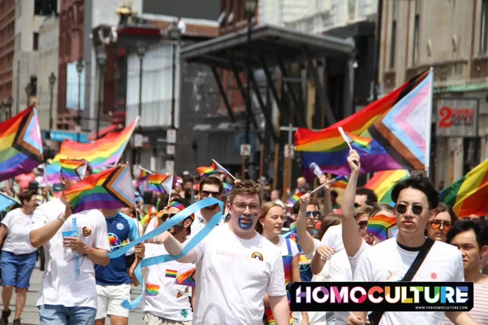 People marching in the 2022 Halifax Pride parade. 