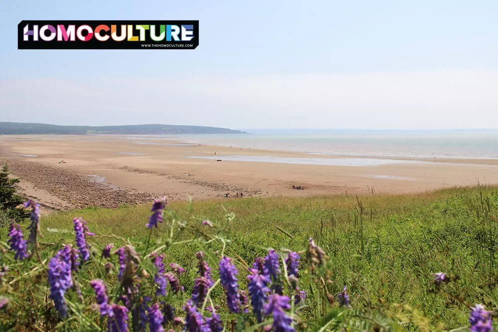 A beautiful sandy beach on the Bay of Fundy in New Brunswick, Canada.