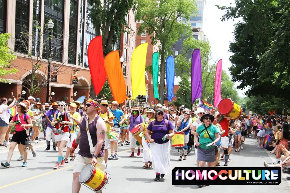 People marching in the 2022 Halifax Pride parade. 