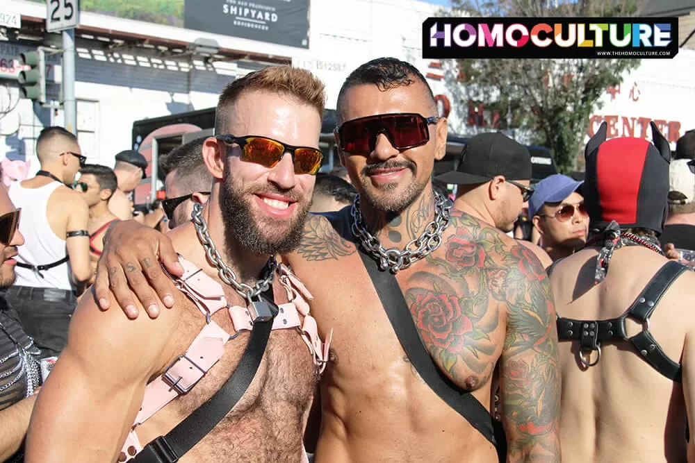 Adult entertainers, Morgan Thicke and Boomer Banks at Folsom Street Fair 2022 in San Francisco.