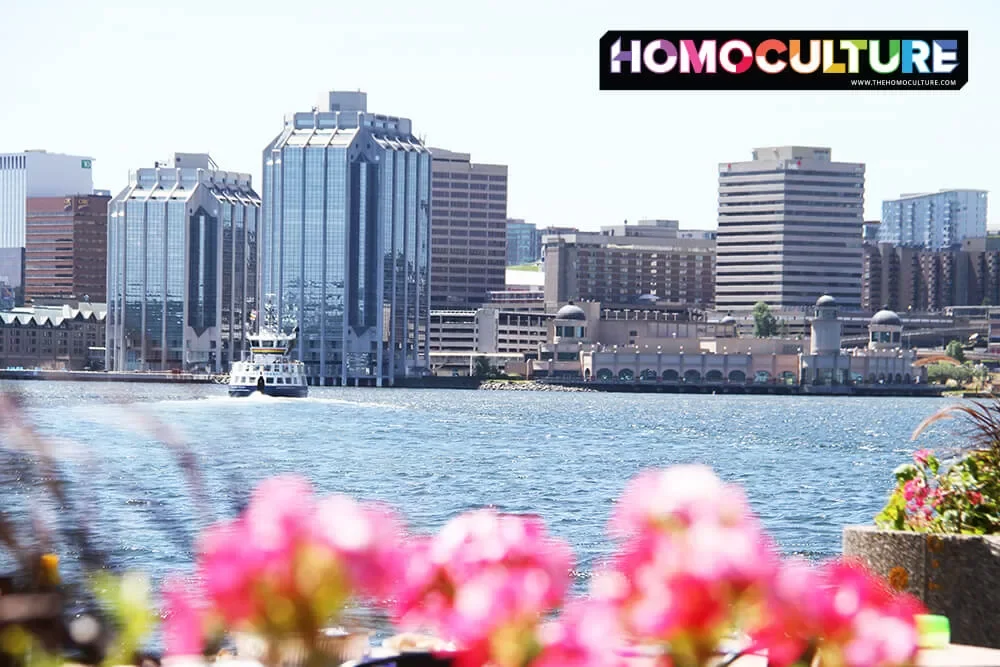 A view of Halifax harbour and Halifax skyline from Dartmouth, Nova Scotia. 