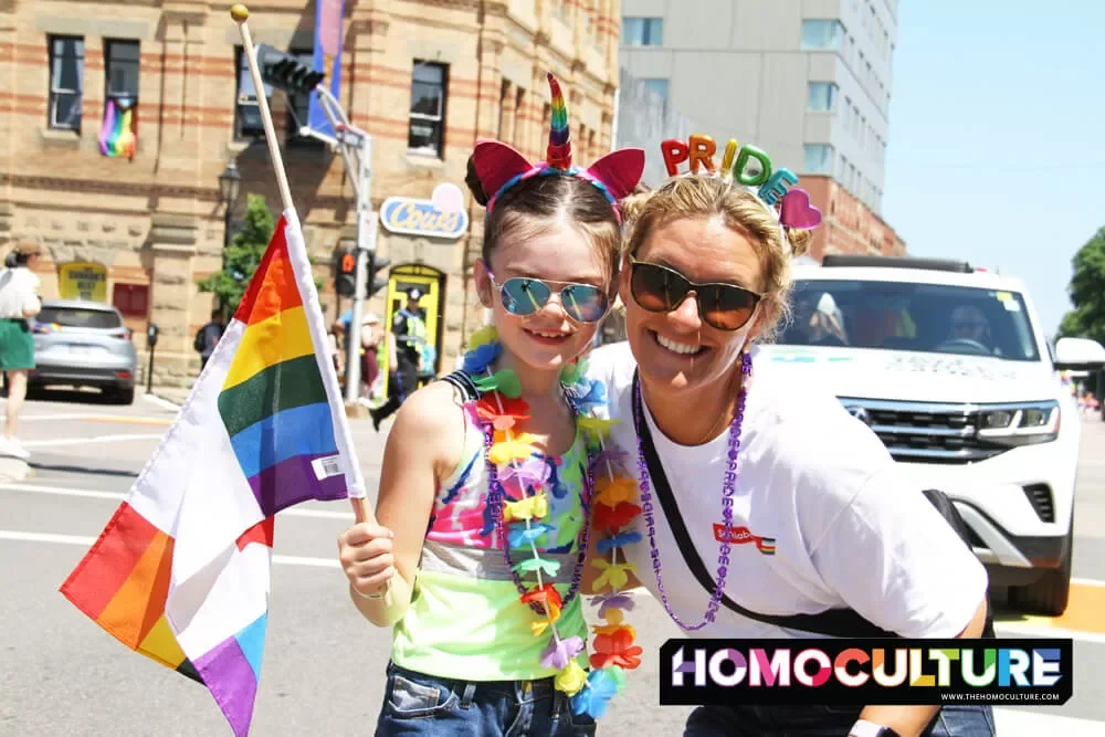 A mother and daughter dressed up for Pride PEI 2022 in Charlottetown. 