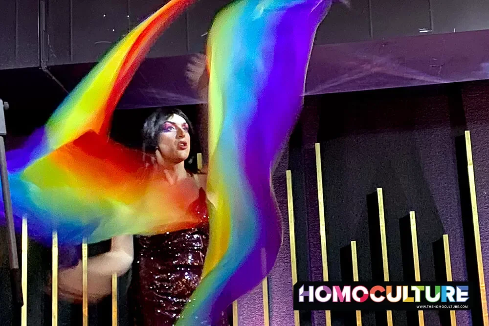 A drag performing during drag brunch at Pride PEI 2022.