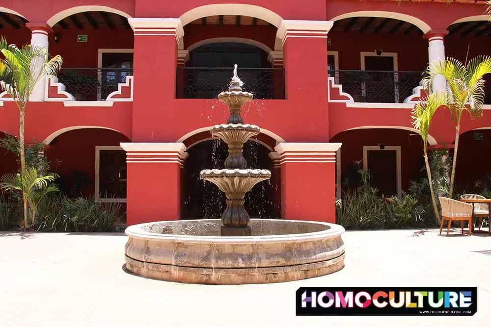 A water fountain inside the Hotel Nukari in Nayarit, Mexico. 