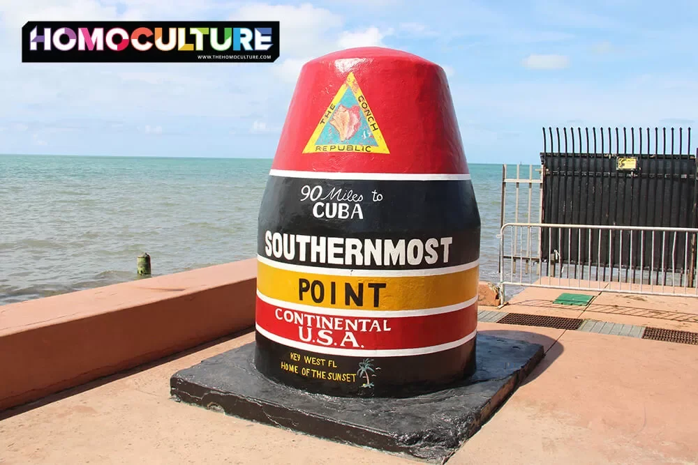 I iconic Southern Most Post of Continental U.S.A. landmark in Key West, Florida. 