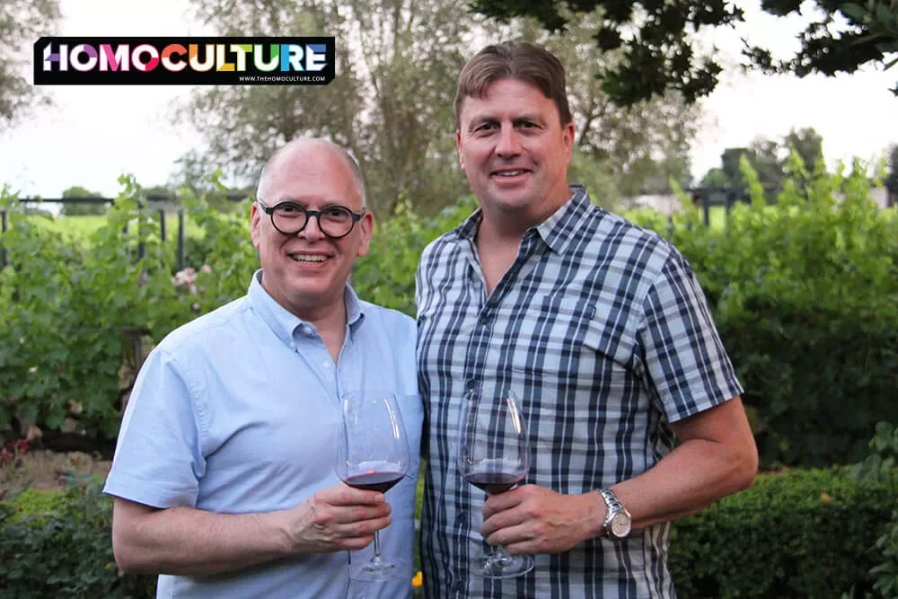 Jim Obergefell and Matt Grove at Gay Wine Weekend 2023. 