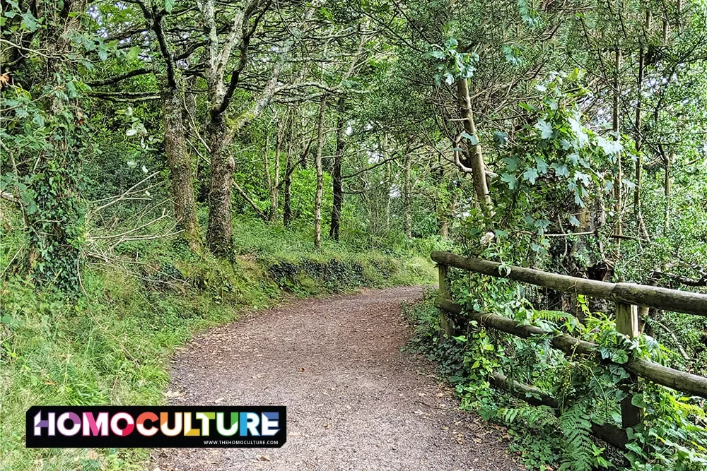 Trails run through the forests of Poortmeirion VIllage in northern Wales. 