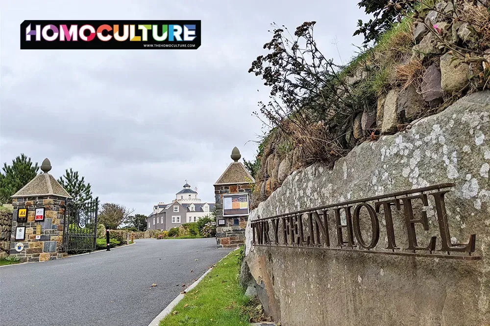 The entrance of the Twr-y-Felin Hotel in Wales, United Kingdom. 