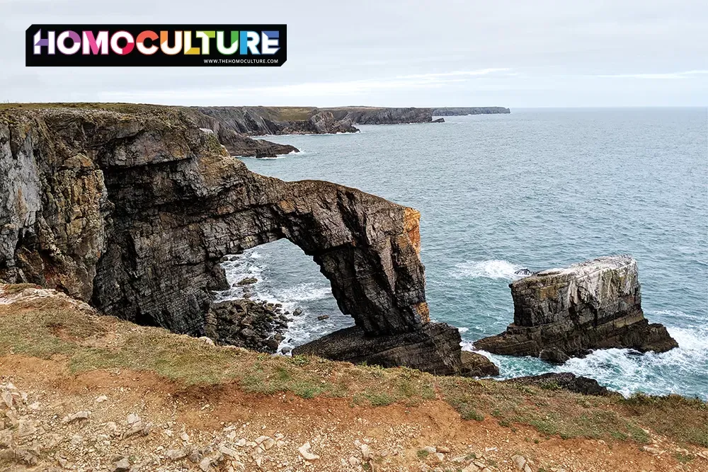 The Welsh coastline in Britain. 